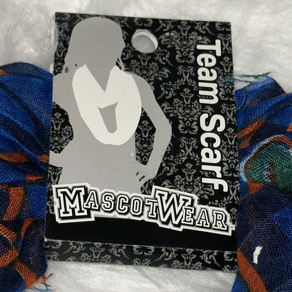 Florida Gators MascotWear Infinity Scarf Blue Orange Plaid NCAA Team Scarf NWT